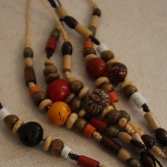 FREE W PURCHASE Six Wooden Beaded Bracelets - Picture 4 of 4